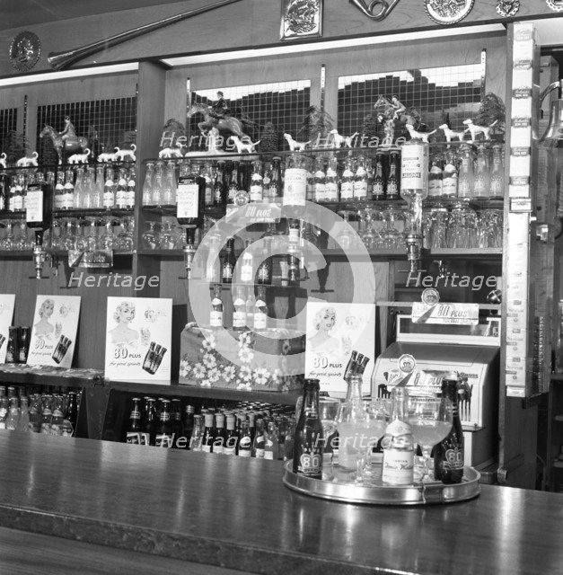 Bar of the Cavalier pub, Ravenfield, near Rotherham, South Yorkshire, 1963. Artist: Michael Walters