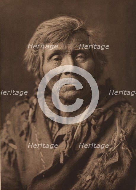 Spokan Man, 1910. Creator: Edward Sheriff Curtis.