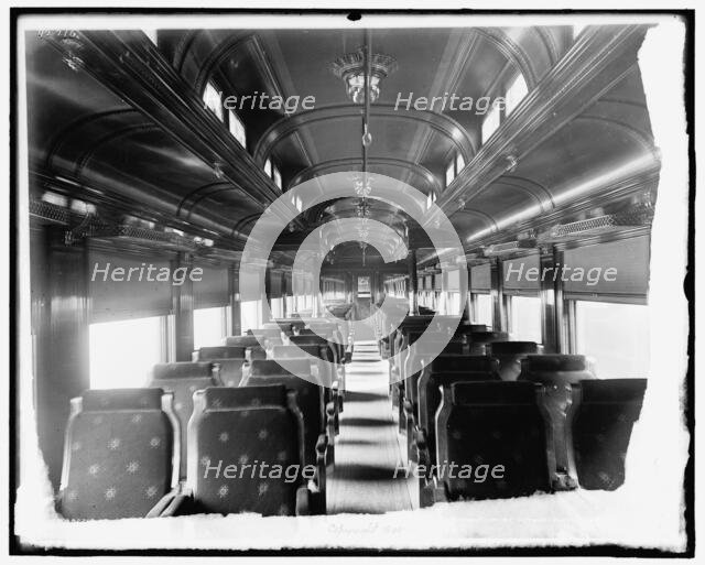Car interiors, Chicago and Alton Railroad, buffet car, c1900. Creator: Unknown.
