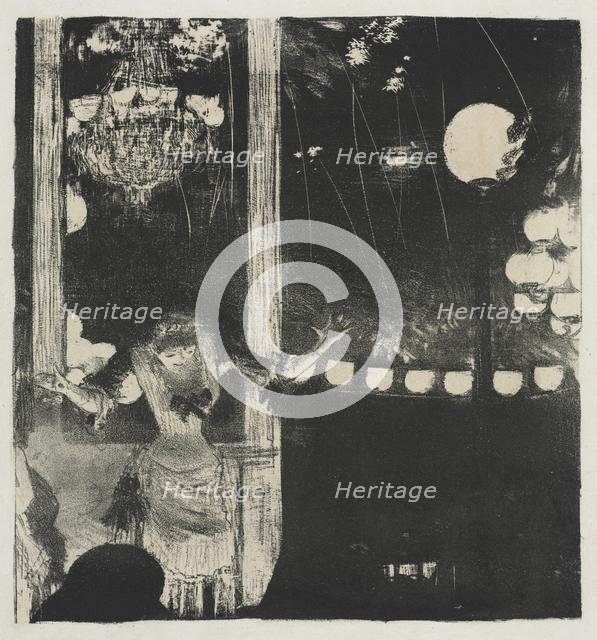 Mlle Bécat at the Café des Ambassadeurs, 1877-1878. Creator: Edgar Degas (French, 1834-1917).