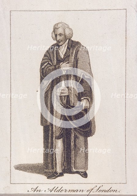 An Alderman of the City of London in civic costume, 1805. Artist: Anon
