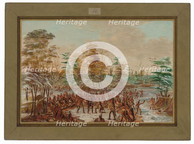 De Tonty Suing for Peace in the Iroquois Village. January 2, 1680, 1847/1848. Creator: George Catlin.