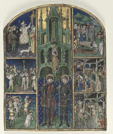 Leaf from the Hours of Duke Louis of Savoy: Saints Nereus and Achilleus, mid-1400s. Creator: Unknown.