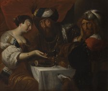 Feast of Esther, 1653. Creator: Hendrik Herregouts.