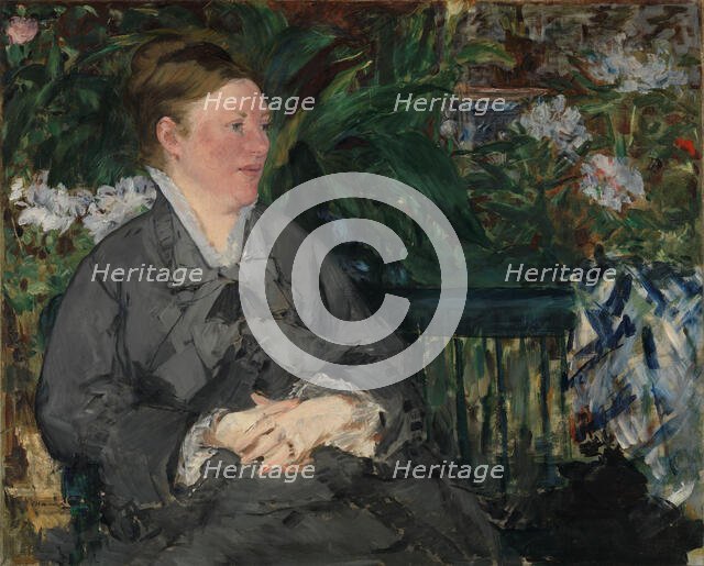 Madame Manet in the Conservatory, 1879. Creator: Manet, Édouard (1832-1883).
