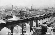 West Bank Viaduct, Widnes, Cheshire, c1920. Artist: HDE Rokeby