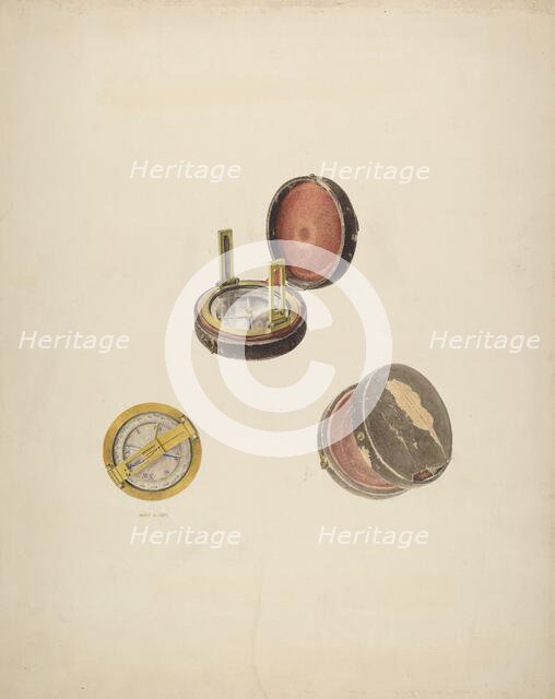 Hand Compass, c. 1939. Creator: Robert Clark.