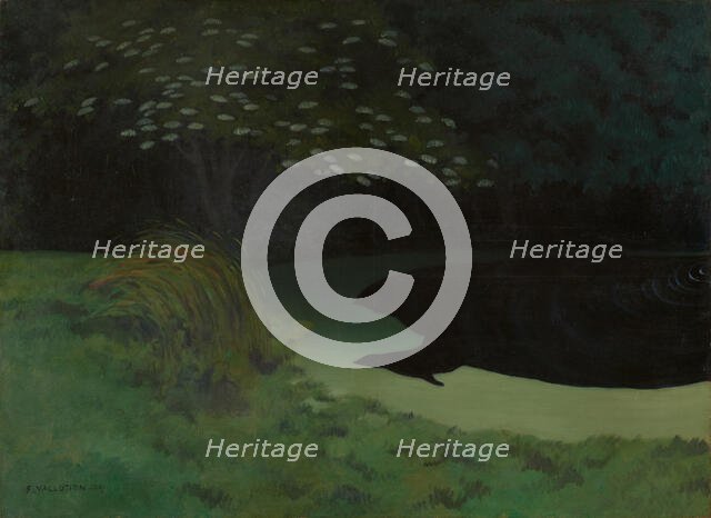 The Pond (Honfleur), 1909. Creator: Vallotton, Felix Edouard (1865-1925).