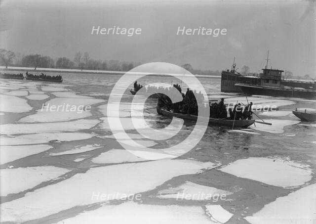 American University Training Camp - Engineers From Training Camp On Potomac, 1917. Creator: Harris & Ewing.