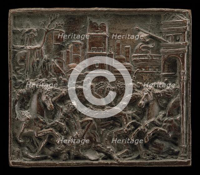 Combat at a City Gate. Creator: Andrea Briosco.