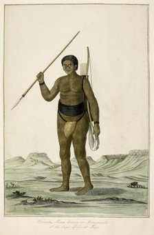 Bosch Man living in the Roggeveld [Rogefeldt], at the Cape of Good Hope, c1776-1777.  Creator: Johannes Schemaker.