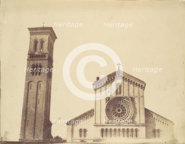 Wilton Church, Facade and Bell Tower, 1850s. Creator: Unknown.