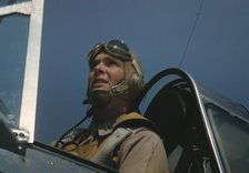 Marine lieutenant, glider pilot in training at Page Field, Parris Island, S.C., 1942. Creator: Alfred T Palmer.
