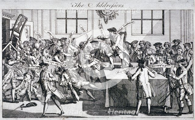 'The addressers', 1769. Artist: Anon