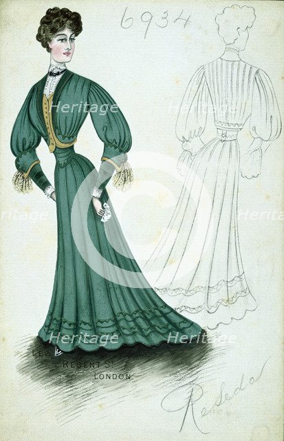 Lewis and Allenby fashion design, c1900. Artist: Lewis and Allenby