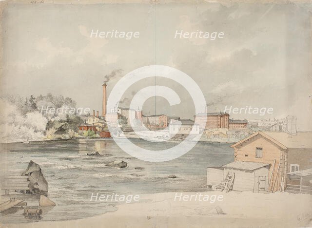 Tammerkoski, 1861. Creator: Magnus von Wright.