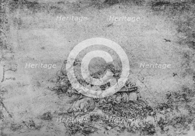 'A Fantastic Battle', c1480 (1945). Artist: Leonardo da Vinci.