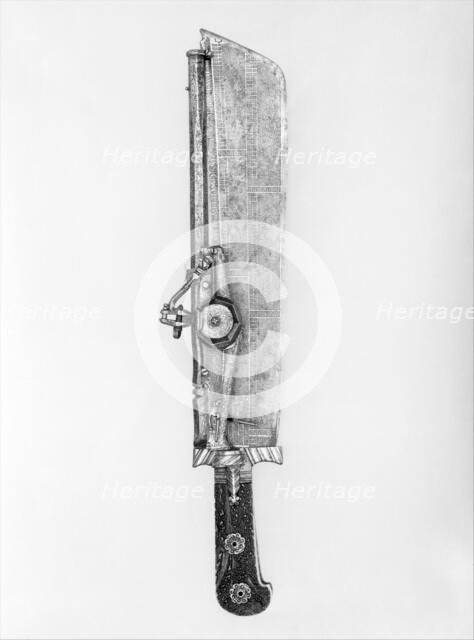Hunting Knife Combined with Wheellock Pistol, German, Munich, blade ca. 1528-29, barrel 1540 or 1546 Creator: Ambrosius Gemlich.