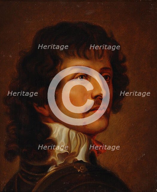 Bust of a man, copy after van Dyck?, 1861. Creator: Karl Emanuel Jansson.