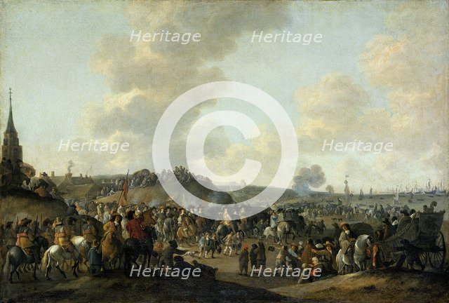 The departure of King Charles II of England from Scheveningen, 2 June 1660, 1683. Artist: Meijer, Hendrick de (1620-1689/98)