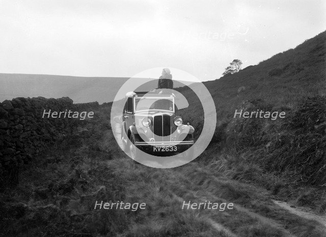 Kitty Brunell road testing a Standard Little Twelve saloon, c1932. Artist: Bill Brunell.
