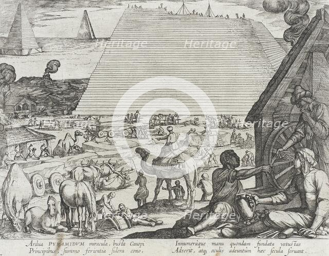 The Pyramids in Egypt, published 1610. Creator: Antonio Tempesta.