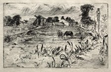 Landscape with the Horse, 1859. Creator: James McNeill Whistler (American, 1834-1903).