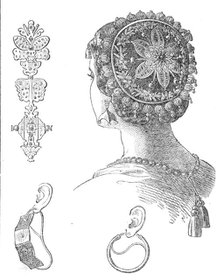 Filigree ornaments at the Florence Exhibition - from a drawing by M. Mariani, 1861. Creator: Unknown.