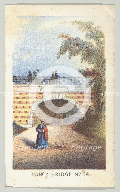 Fancy Bridge No. 14, from the series, Views in Central Park, New York, Part 3, 1864. Creator: Louis Prang.