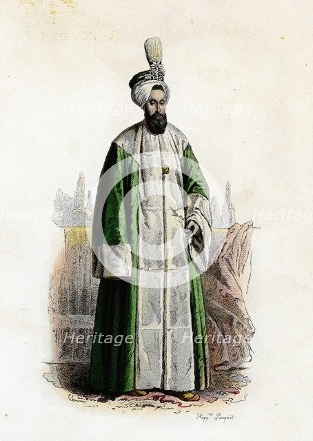 Sultan Selim III, Emperor of the Ottomans (1761-1808), son of Mustafa II, etching, 1870.