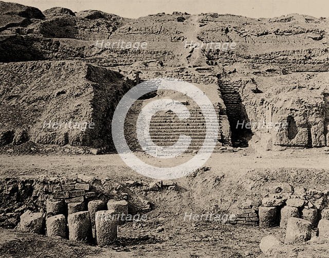 The stairs of Surkh Kotal Temple. Creator: Unknown photographer.