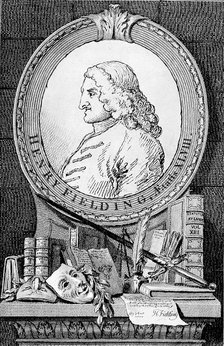 Portrait of the novelist and playwright Henry Fielding (1707-1754), 1762.  Creator: Hogarth, William (1697-1764).