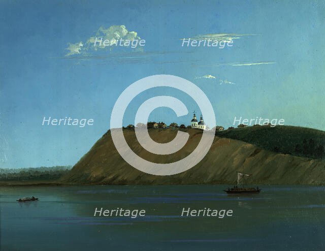 Village of Filinsk on the Right Bank of the Irtysh, 1883. Creator: Pavel Mikhailovich Kosharov.