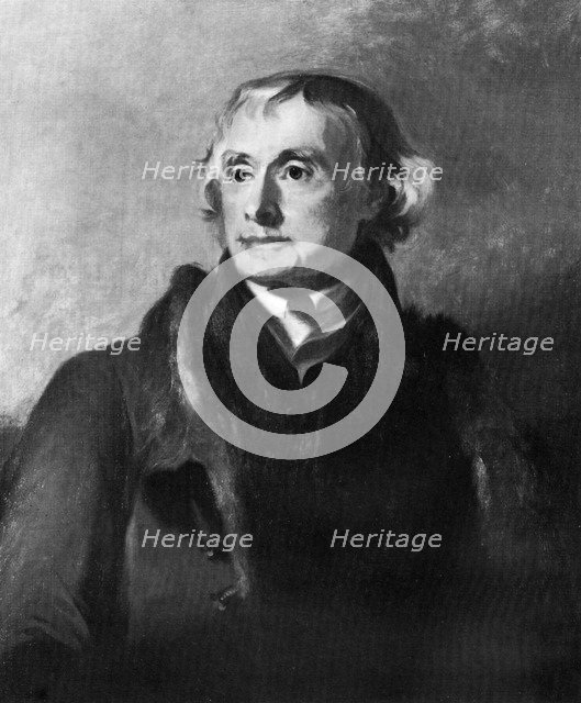 Thomas Jefferson, third President of the United States, 19th century.Artist: Thomas Sully