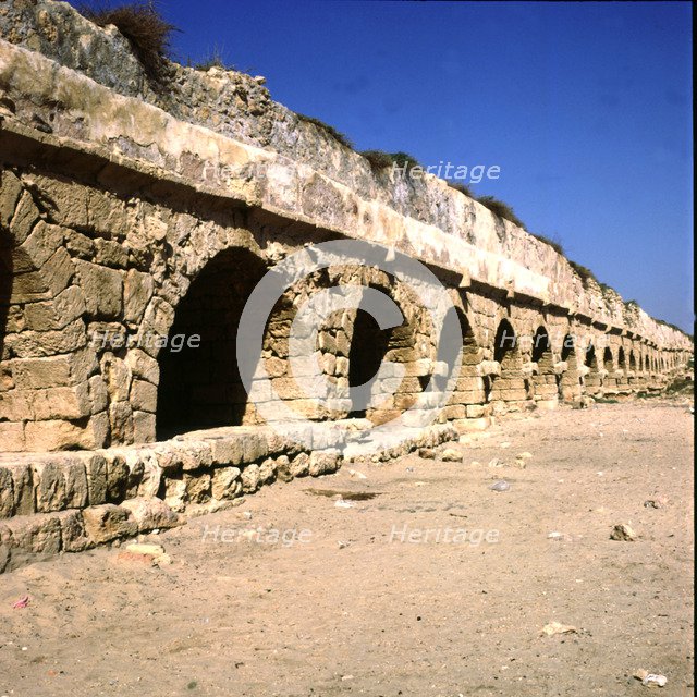 Remains of the Roman aqueduct of Caesarea Maritima.