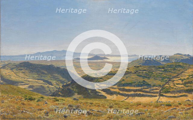 View from Naxos towards Paros, 1895. Creator: Niels Skovgaard.