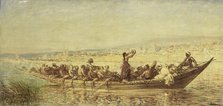 Moorish oarsmen at Constantinople, 1840-1900. Creator: Felix Francois Georges Philibert Ziem.