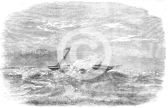 Wreck of "The Douro" steam-ship, on the Paracels, in the China Sea, 1854. Creator: Unknown.