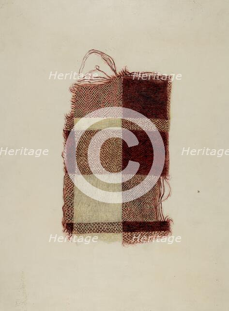 Piece of Homespun Wool, c. 1938. Creator: Hugh Clarke.