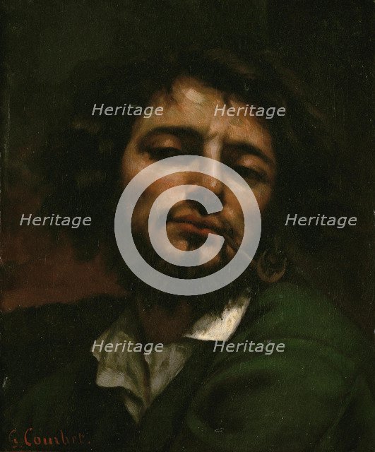Self-Portrait with Pipe (L'Homme a la pipe), 1849.