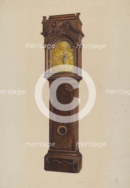 Grandfather Clock, c. 1939. Creator: Amos C. Brinton.