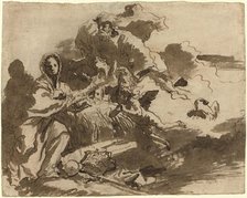 God the Father and Angels Adoring the Madonna and Child [recto], c. 1753. Creator: Giovanni Battista Tiepolo.