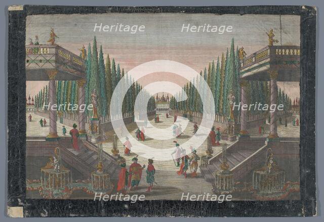 View of an avenue in a cypress garden in Constantinople, 1742-1801. Creator: Anon.