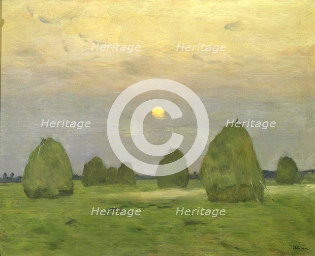 'Twilight, The Haystacks', 1899.  Artist: Isaak Levitan