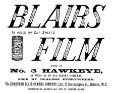 Advertisement for the European Blair Camera Company, Ltd., 1895. Creator: Unknown.