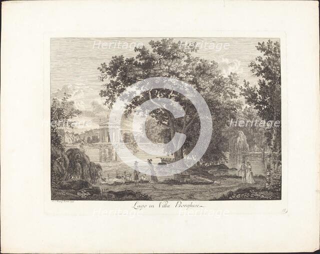 Lago in villa Borghese, 1792. Creator: Albert Christoph Dies.