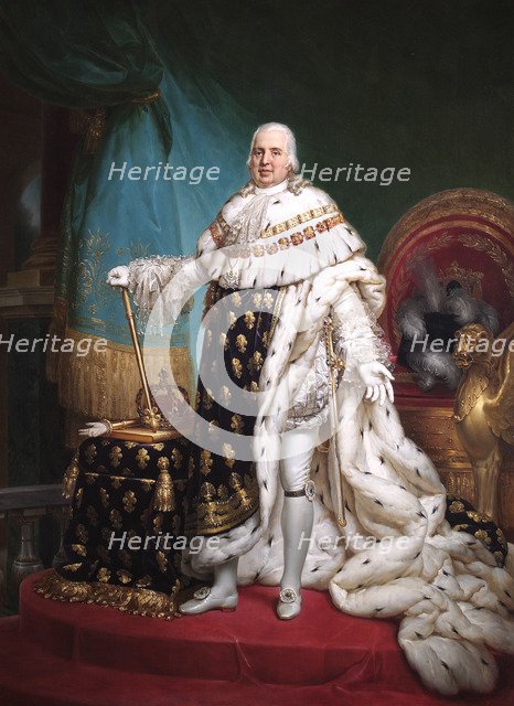 Portrait of King Louis XVIII of France, 1824. Artist: Francois Pascal Simon Gerard.