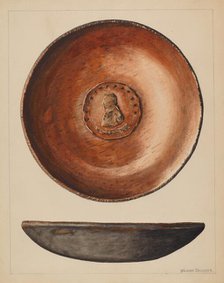 Plate, c. 1937. Creator: Yolande Delasser.