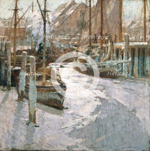 Ice Bound Vessels, about 1920. Creator: Frederick John Mulhaupt.