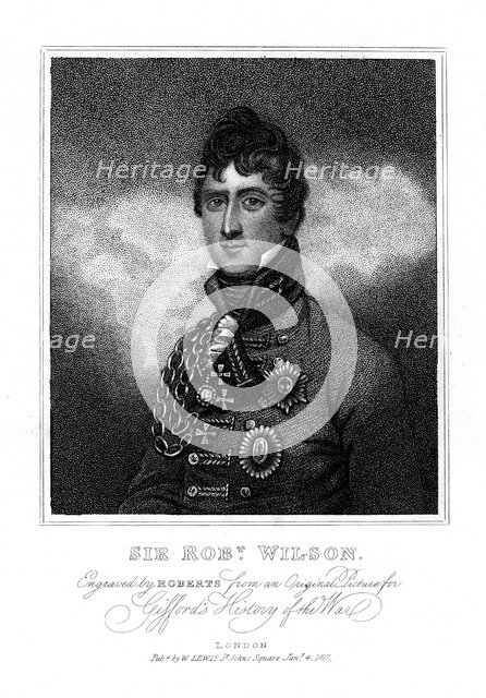 Robert Thomas Wilson, English soldier and military writer, 1817. Artist: Anon
